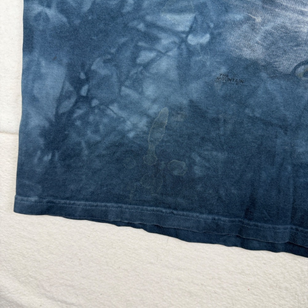 The Mountain Wolf Reflection Tie Dye T-Shirt Mens XL Blue Nature Graphic Tee - Picture 3 of 8
